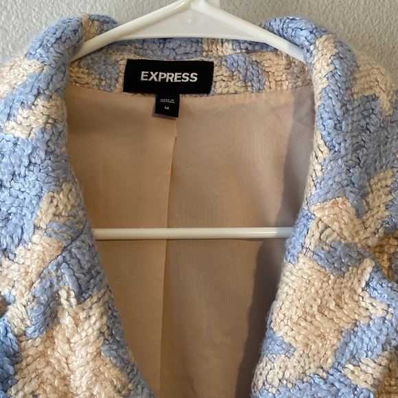 EXPRESS HOUNDSTOOTH BLAZER JACKET! - Picture 3 of 6